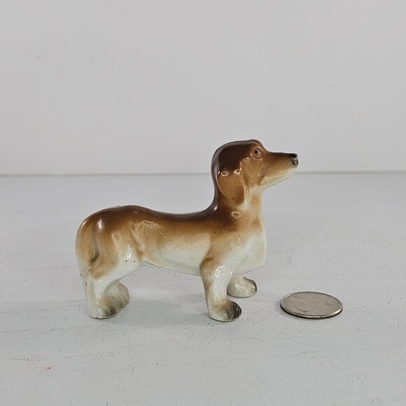 Vintage Bone China Japan Dachshund Standing Dog Figurine - Picture 2 of 9